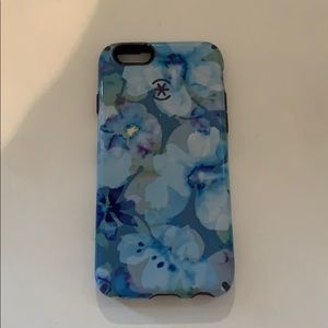 blue flower speck iPhone 6/6s case